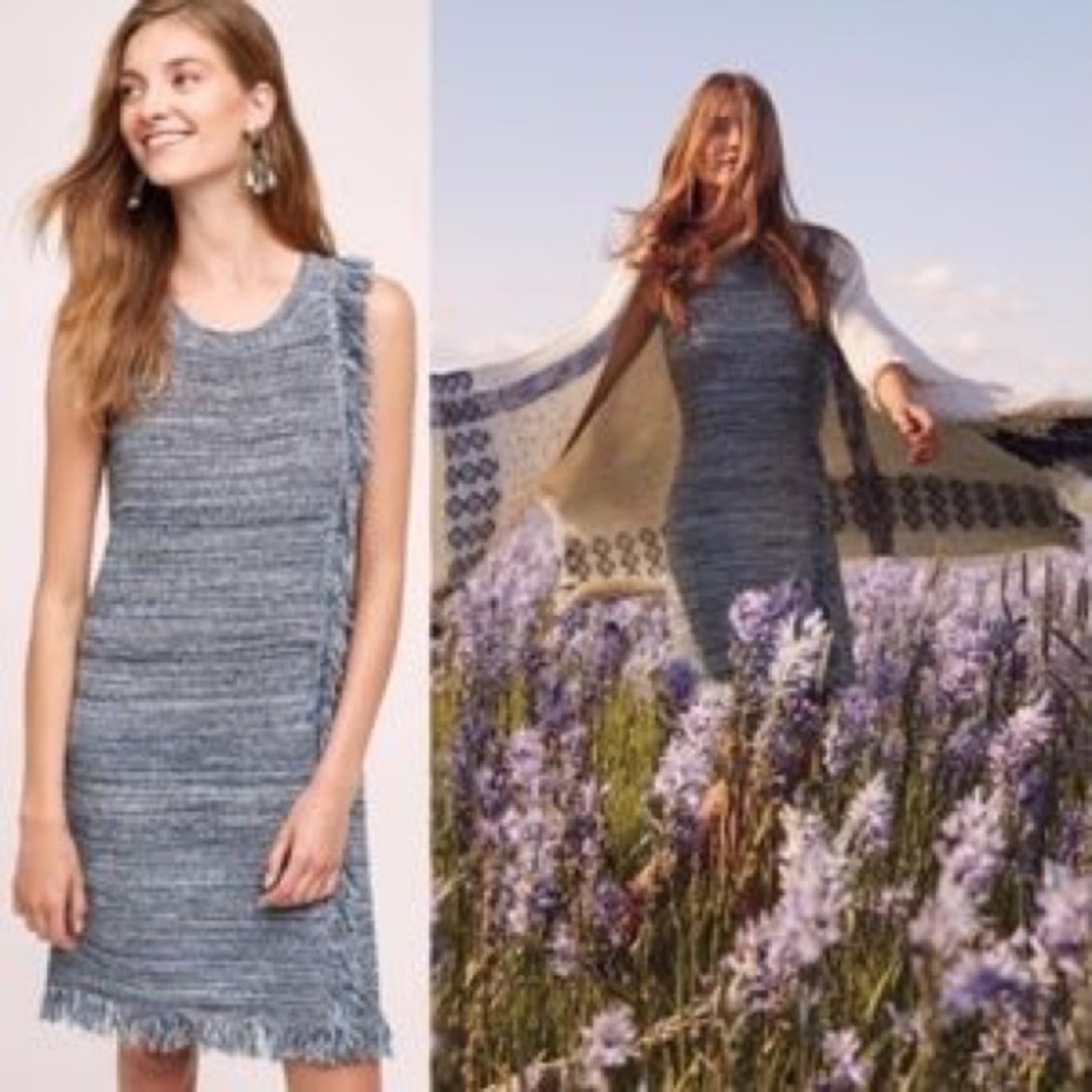 Anthropologie| Holding Horses Sweater Fringe Dress